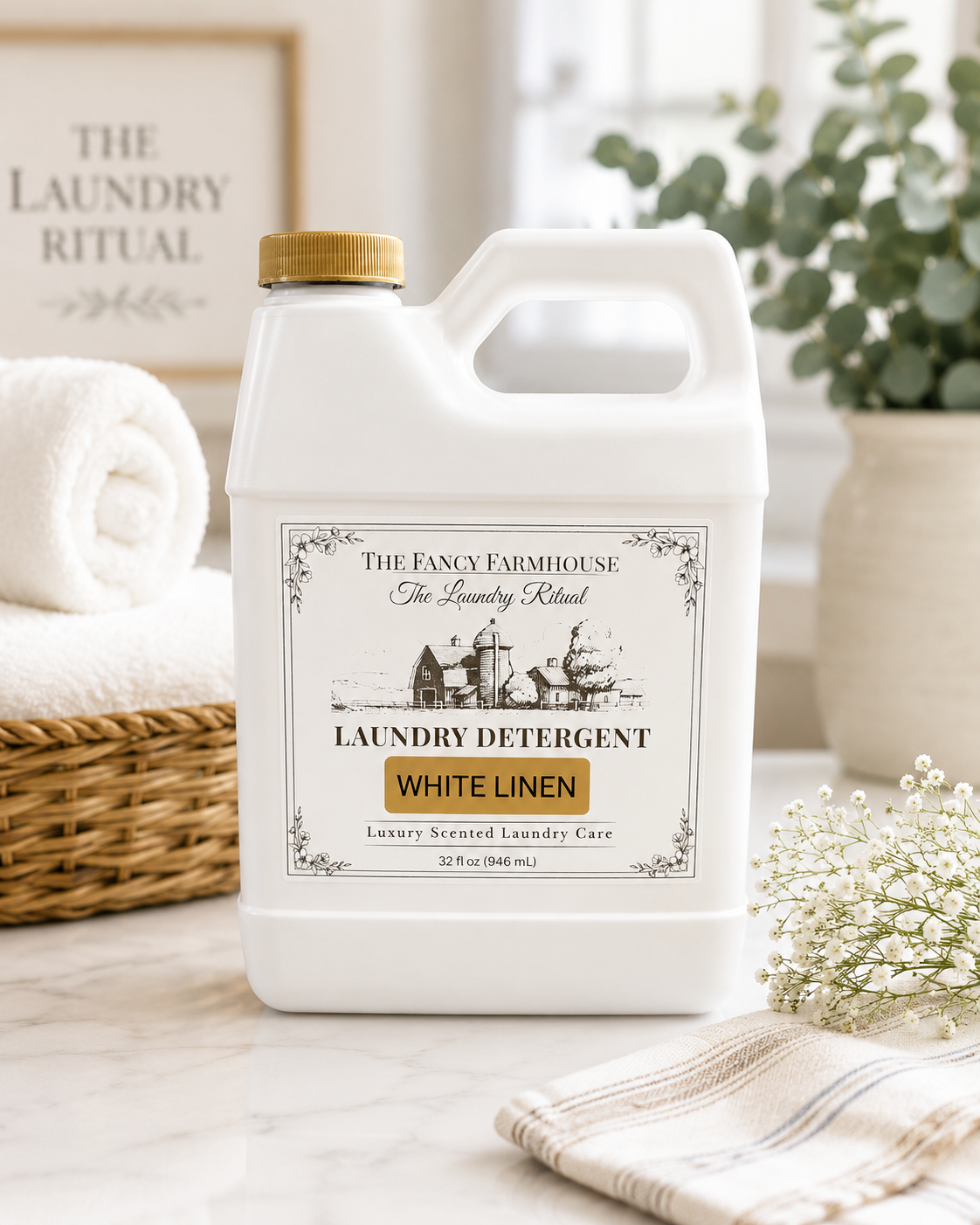 White Linen Liquid Laundry Detergent 32 oz