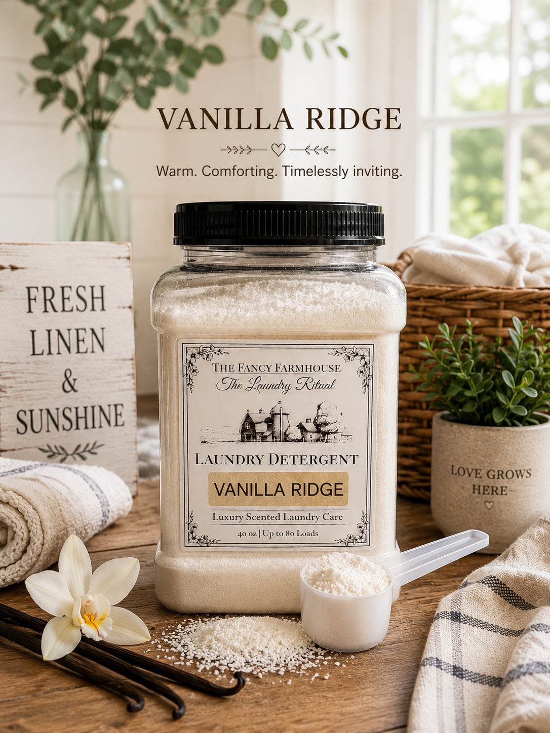 Vanilla Ridge Luxury Scented Powder Laundry Detergent