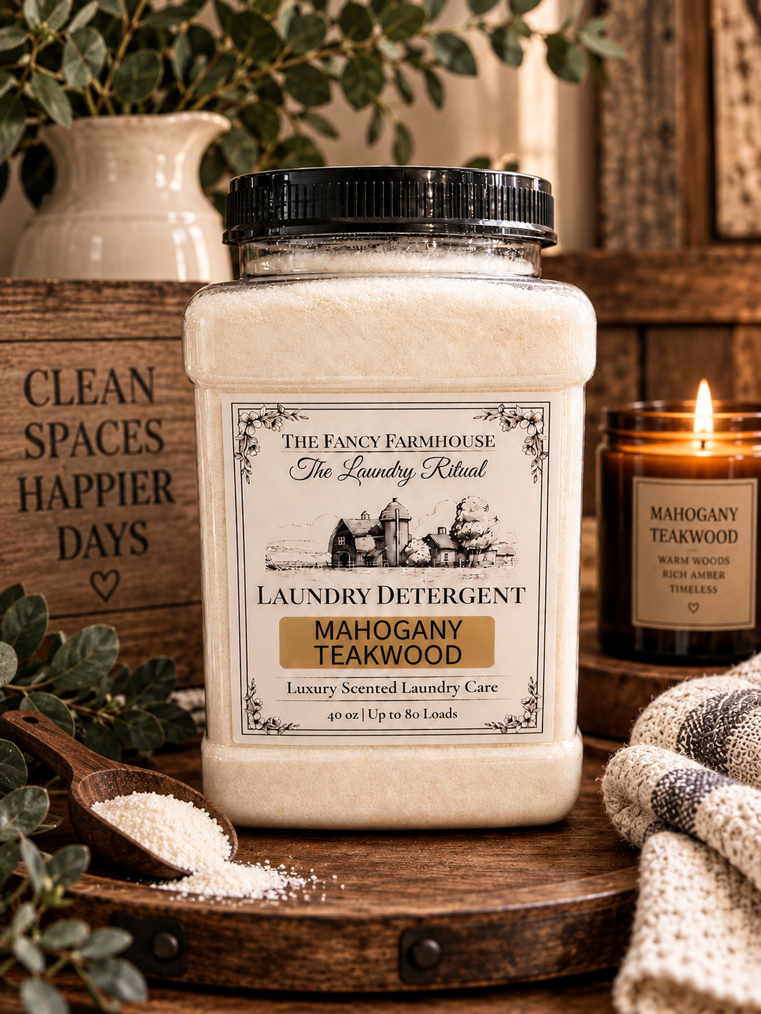 Mahogany Teakwood Luxury Scented Powder Laundry Detergent