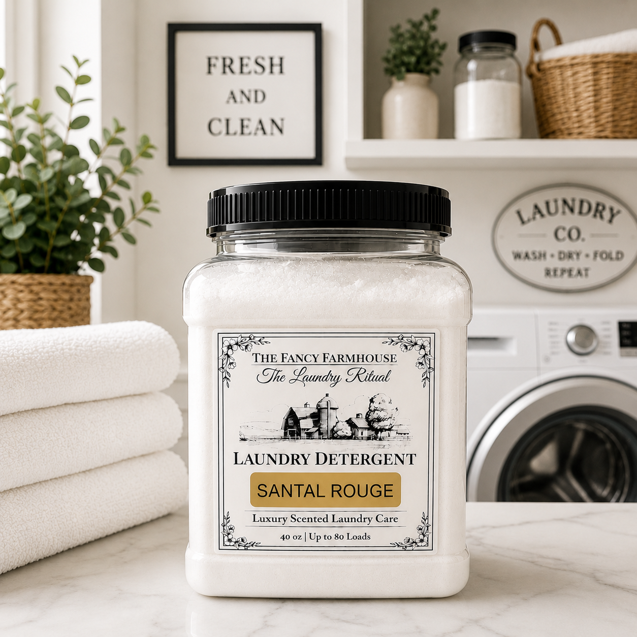 Santal Rouge Luxury Scented Powder Laundry Detergent