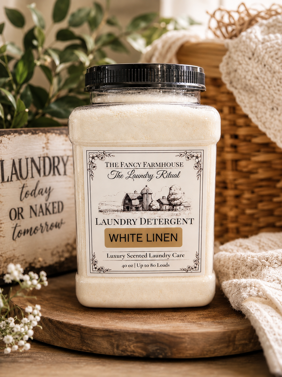 White Linen Luxury Scented Powder Laundry Detergent